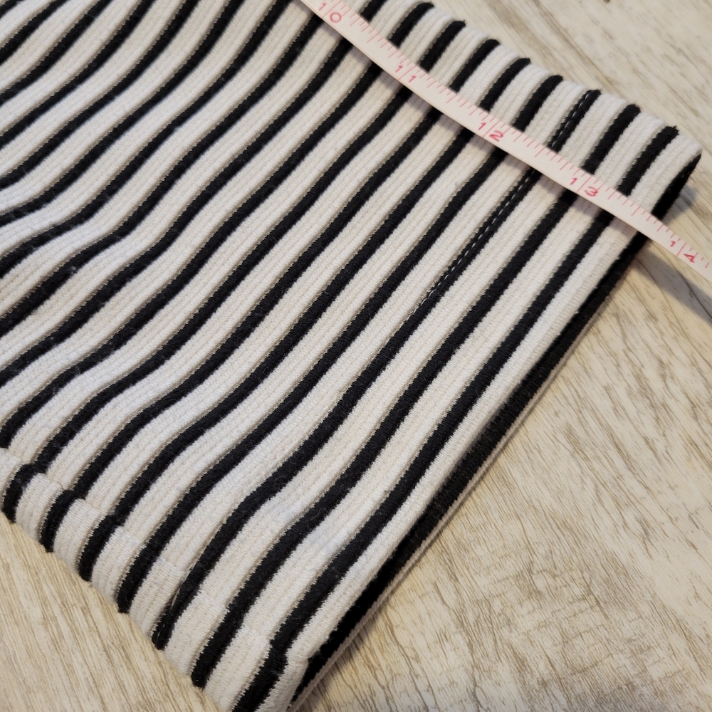 Cynthia Rowley Striped Black + White Crop Top, Large - Picture 9 of 11